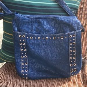 Leather Marc Ecko blue and silver purse